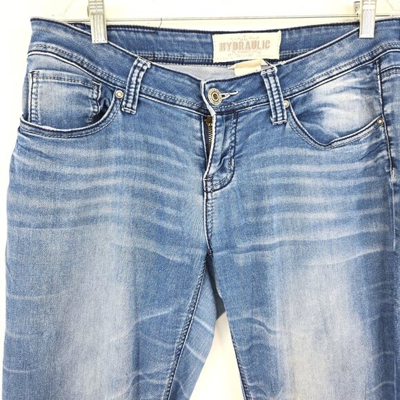 Hydraulic Nolita Microboot Flap POckets LOw Rise Y2K 90s Denim Jeans - Picture 2 of 8